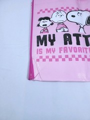Peanuts New Snoopy & Gang My Attitude Reusable Shopping Bag Grocery Bag