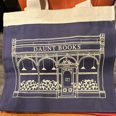Daunt Books Foldable Canvas Multicolor Reusable Shopping Bag All-Over Pattern
