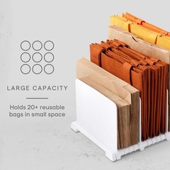 StoraBag Reusable Shopping Bag Organizer Adjustable Shelf Dividers 20 Tote Cloth
