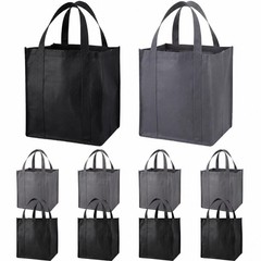 10 Pcs Reusable Grocery Bags, Large Washable Foldable Shopping Bag, Heavy Dut…