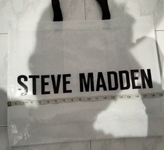 STEVE Madden New White Logo Inner Pocket Reusable Eco Friendly Shopping Tote Bag