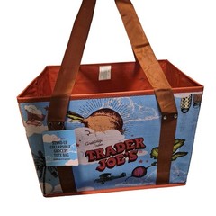 New Trader Joe’s Stand Up Collapsible Reusable Grocery Tote Shopping Bag