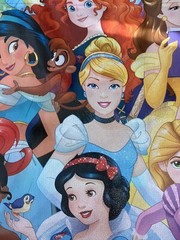 Disney Princess Reusable Tote Bag 12 Inch X 13 Inch Plastic New Ariel Jasmine