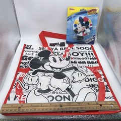 Disney Mickey Mouse Reusable Tote Bag 13” X 12” + LED Night Light NEW!