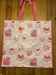 NEW Shopping Gift Bag VALENTINES 💌 DAY SWEETS CAKE 🍰 Reusable Big Tote