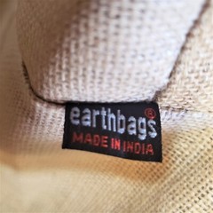 Reusable Tote Burlap wood dowel Handles The Loom Large Shop sustainable Earth