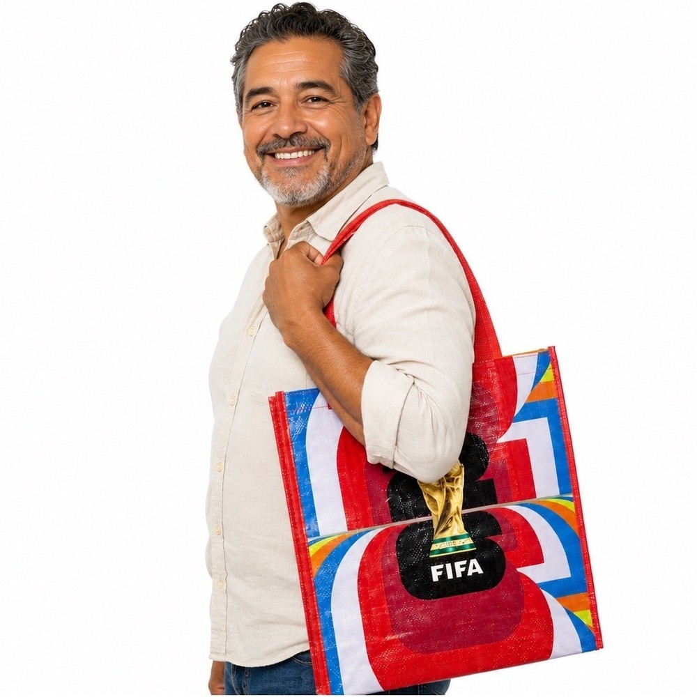 FIFA World Cup 2026 Official Licensed Reusable Tote Bag Red Multi Color New