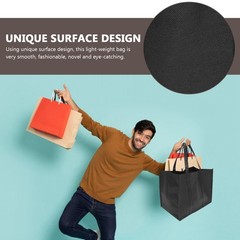 3PCS Non Woven Shopping Bags – Large Blank Fabric Tote – Reusable Grocery Bag,