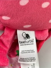 Tee Turtle Strawberry Cat Reusable Tote Shopping Bag with Plush Shoulder Toy