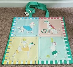 TJ MAXX – Cute Fancy Tennis Dogs – Large Reusable Shopping Tote Eco Bag