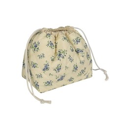 Gosect Large Makeup Bag, Cute Drawstring Cosmetic Bag S(6.6*4.7*4.4), Blue