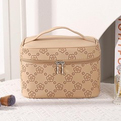 Cozomga Brown PU leather Stylish Retro Makeup Cosmetic Toiletry light brow