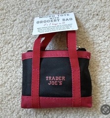 Trader Joe’s Micro Mini Tote With Grocery Bag 2 In 1 Mini Limited Editin