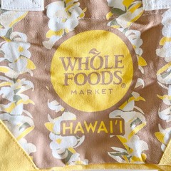 NEW Whole Foods x Tag Aloha Hawaii canvas Mini tote bag in Plumeria Lei