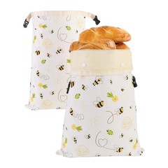 Removable Beeswax Bread Bags for Sourdough & Homemade Extra Large (XL), White