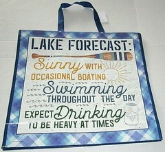 RUSTIC/LODGE Reusable Tote Bag 19″ X 18″ X 7″ LAKE FORCAST