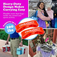 Grocery Bag Carrier Handle – Carry More in Fewer Trips, 100lb Capacity, Hands…