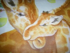 Giraffes Reusable Large Size Shopping Tote Bag Mama With Baby NEW