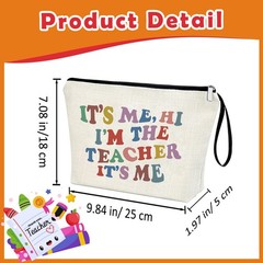 APAKUTA Teacher Gifts Makeup Bag Singer Inspired Gift Song Lyric white