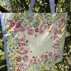 REUSABLE SHOPPING TRAVEL TOTE BAG FLORAL🦋 ECO FRIENDLY TJX NEW