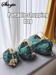 Cartoon Keyboard Foldable Shopping Bag Portable Reusable Tote Crossbody Gift Bag