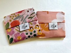 NEW! EB Design SET OF TWO REUSABLE NYLON BAGS — “Funky Floral” & “Summer Meadow”