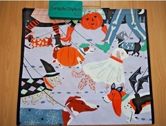 Dogs in Halloween Costume Trick or Treat Durable Reusable Farmer Market Gift Bag