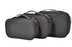 Jula Vance 3pcs Pack TSA Approved Travel Pro Beauty Makeup Kits Cosmetic Grey