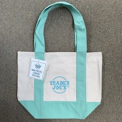 NWT Trader Joe’s Mini Pastel Tote Bags, 4 Colors: Green, Blue, Purple, Pink
