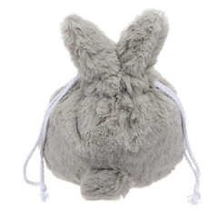 Lurrose Drawstring Makeup Bag: Bunny Cosmetic Bag 10×7 Inch (Pack of 1), Grey