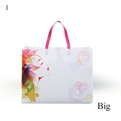 Water-Resistant Non-Woven Fabric Shopping Bag Reusable Tote Pouch for Women