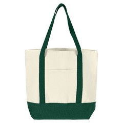 1Pcs 16″ x 14″ x 4″ Reusable Canvas Bag Tote Bag (Dark Green)