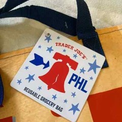 Trader Joe’s Philadelphia Reusable State/Region Tote Polypropylene Bag 6 Gallon