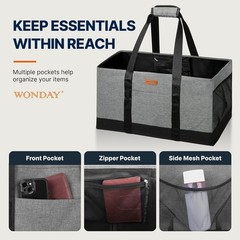 Extra Large Foldable Grocery Tote Bag With Handles for Storage, Picnics, Beac…