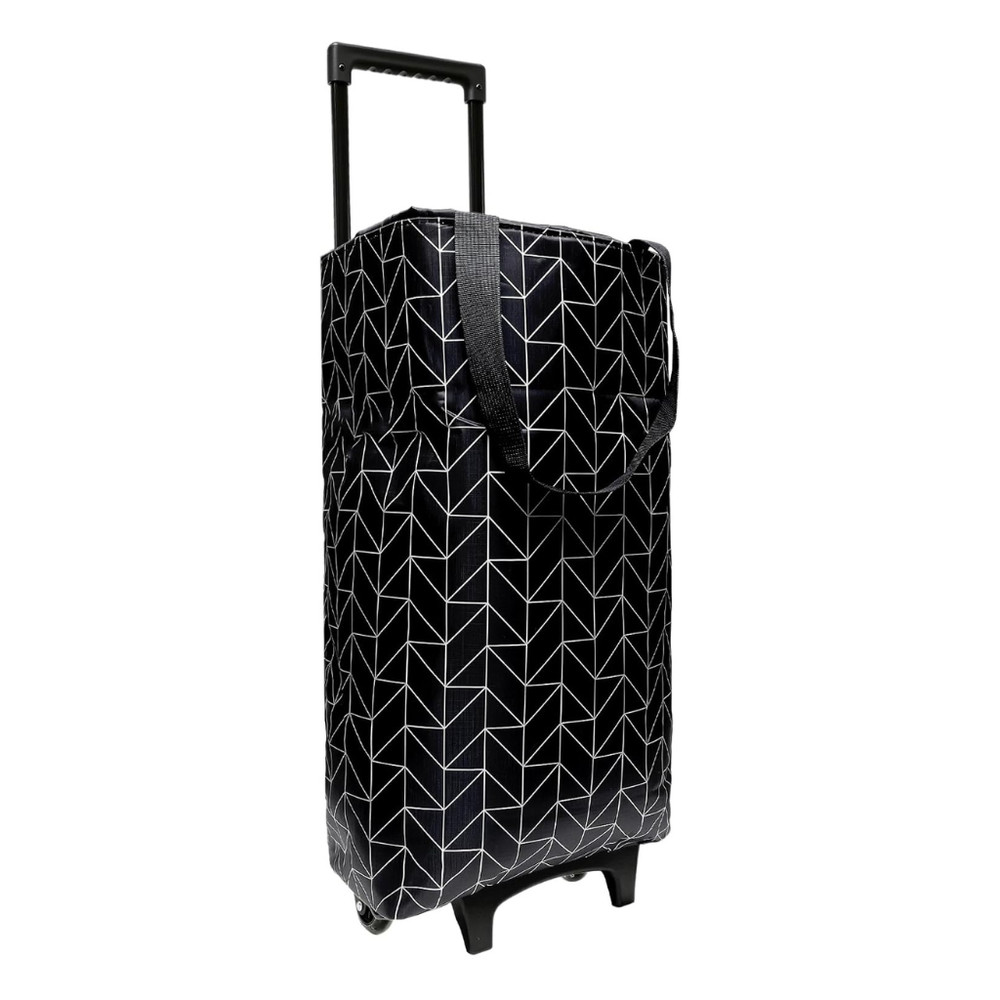 Large Foldable Wheeled Shopping Bag, Insulated Waterproof Reusable Grocery Bag,