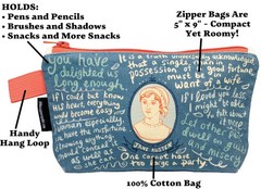 The Unemployed Philosophers Guild Jane Austen Bag 9 inch (Pack of 1),