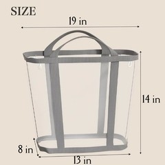 2 Pack Reusable Grocery Bags Heavy Duty Foldable Mesh Tote Large Shopping Bag