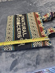 Natural Grocers Alpaca Shopping Laptop Tote Zipper Crafted in Ecuador Multicolor