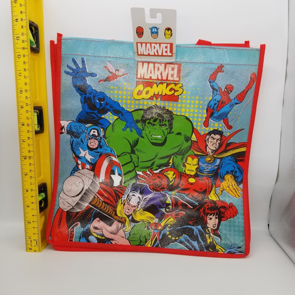 NWT Marvel Comics Avengers Reusable Eco Red Shopping/Gift Tote Bag with Handles