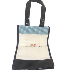 Vineyard Vines Small Reusable Shopping Tote Bag Travel 12” x 9”Whale Logo