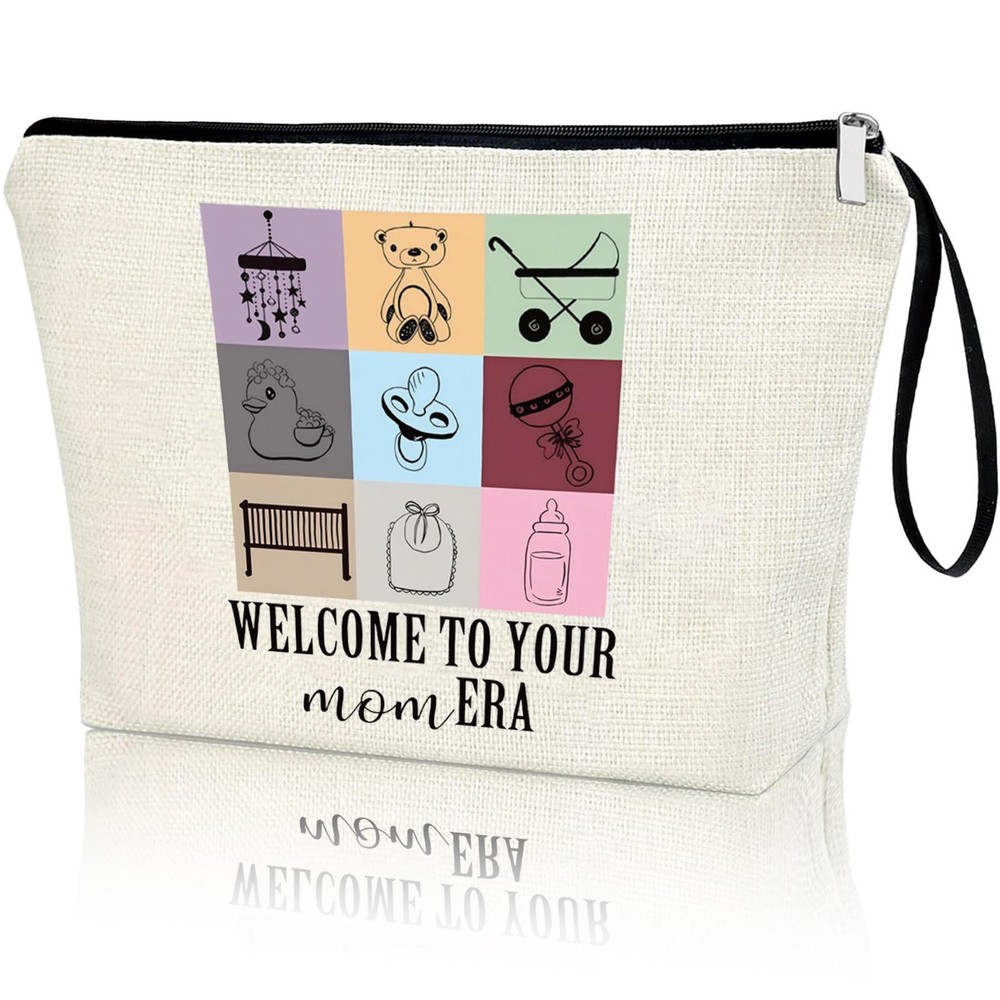 Gift for Baby Shower WELCOME TO YOUR NEW MOM ERA 9.84″ x 1.97″ x 7.08″, White