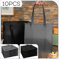 10 Pack Large Insulated Grocery Bags Reusable Shopping Bags with Zippered Top…