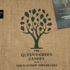 Bag Ethics Queen Elizabeth Platinum Jubilee Green Canopy Jute Bag 1952 2022 Tree