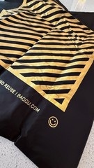 BAGGU Standard Bag Eco Bag Black & Gold Standard Size New