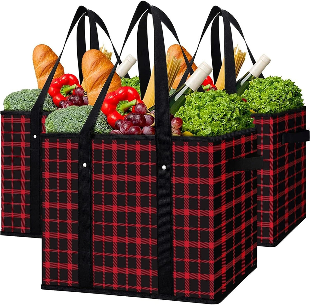 Reusable Grocery Bags 3 Pack,Large Grocery Tote Bag Water Resistant Shopping Bag