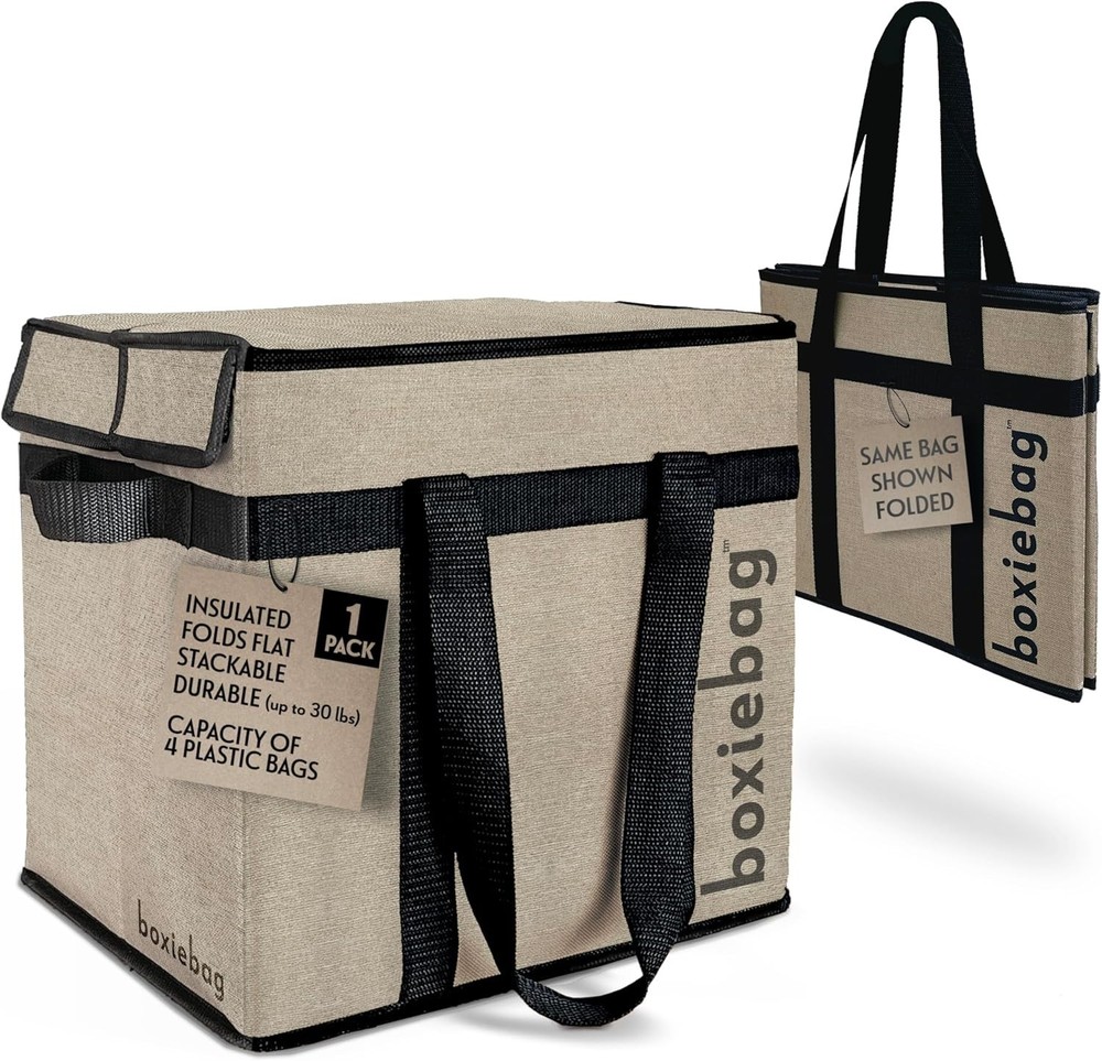 Reusable Grocery Bag (Single) – Durable Reusable Shopping Bag Box. Insulate, S