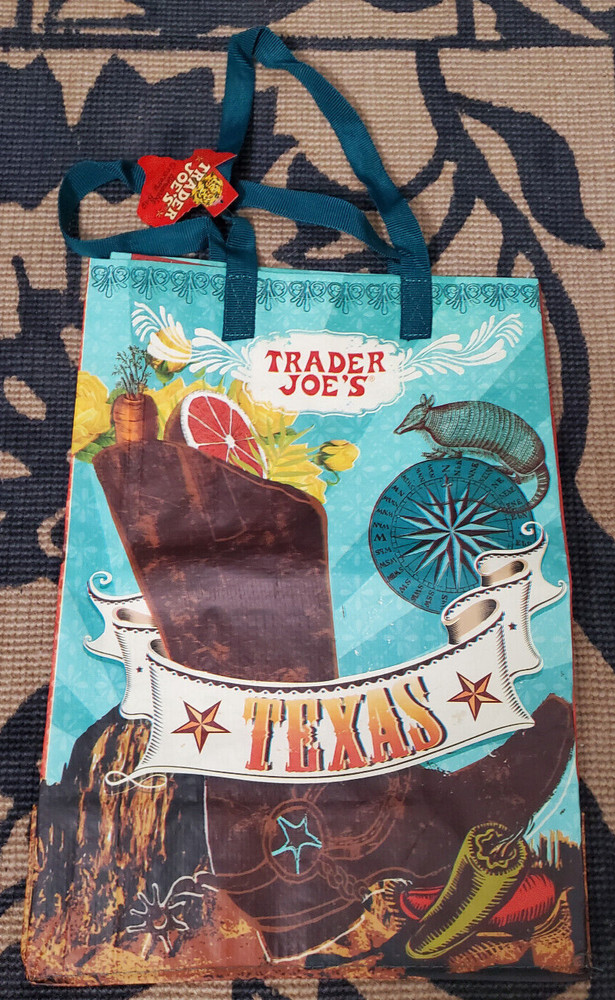 NEW w / Tag Trader Joe’s Texas Reusable 100%Polypropylene Shopping Bag 6 gallon