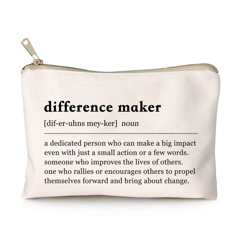 Difference Maker Makeup Bag Gift, A Thoughtful Gift for A One Size, Neutral