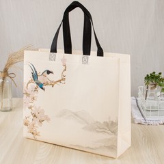 Reusable Canvas Grocery Shopping Convenient Tote Bags Non Woven Cloth for Women