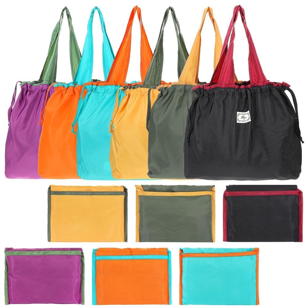 6 Pcs Reusable Shopping Bags, Foldable Grocery Bags with Handles, Lightweight…